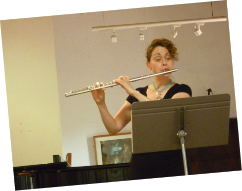 Merrie playing the flute
